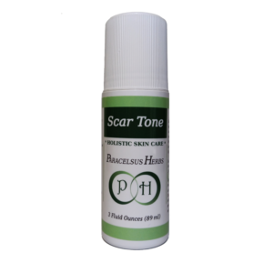 A bottle of Paracelsus Herbs Scar Tone rollon